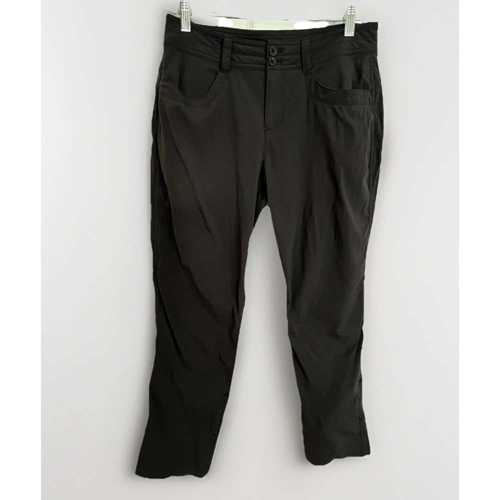 Eddie Bauer Women's Hiking Pants Black Nylon Spandex Stretch Outdoor 8P